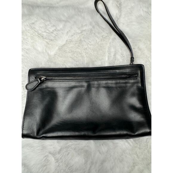 Bottega Veneta Vintage Intrecciato Black Leather Wristlet Clutch - Picture 4 of 10